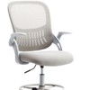 SEVOBAL Task and Office Chairs Moveable Foot Ring, Tall Chair for Standing Desks, 360 Degree Swivel and Height Adjustable, Gray, 25.2"*24"*48.4" - 4 of 4