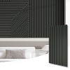 SpassWay 2-PC/4-PCs Acoustic Soundproof Slat Wall Panels 3D Decorative Wall Sculptures Modern Wall Decor Natural Wood/Black/Walnut - 3 of 4
