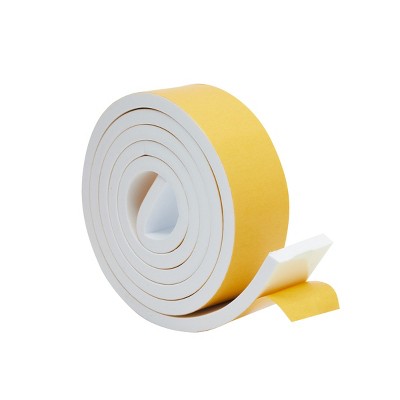 Stockroom Plus White Weather Stripping Foam Seal Strip Insulation Tape for Doors Bottom and Windows, 2 x 3/8 in, 6.5 ft
