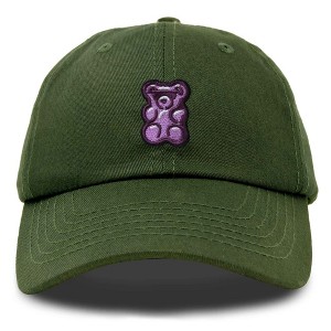 Dalix Purple Gummy Embroidered Cotton Dad Hat Baseball Cap Adjustable Womens - 1 of 4