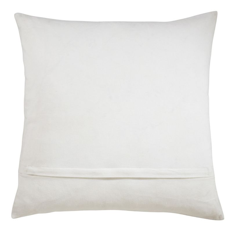 Saro Lifestyle Plaid Poinsettia Pillow - Poly Filled, 20" Square, Red, 2 of 4