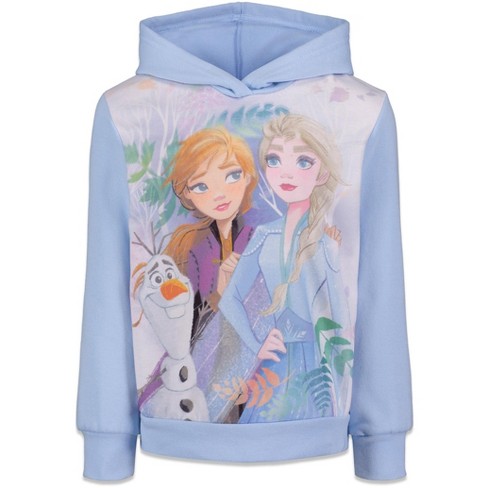 Disney Frozen Elsa Princess Anna Olaf Toddler Girls Sweatshirt Blue 4T 