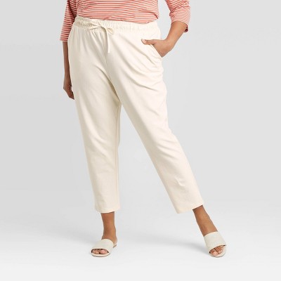 cream womens jogger pants