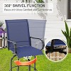 Acekool 2-Pack Outdoor Swivel Bar Stools with High Back & Armrest, All-Weather Textilene Patio Chairs with 360° Rotation for Deck & Patio - 3 of 4