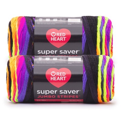 Red Heart Super Saver Yarn 12 Pack-Bright Stripe