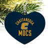 University of Tennessee at Chattanooga Mocs Heart Love Wood Christmas Tree Holiday Ornament - 2 of 3
