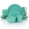 Gibson Home 16 Piece Siam Stoneware Dinnerware Set in Green - image 2 of 4