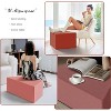 MaseiKar Large Pouf Ottoman Stuffed 5 Pieces Poufs Ottomans for Living Room Foot Rest Footstool for Under Desk, Foam Filled with Removable Cover - 3 of 4