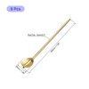Unique Bargains Stainless Steel Reusable Long Handle Heart Shaped Spoon Straws 8 Pcs - 2 of 4