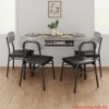 Dining Table Set for 4 with Storage Rack, 5-Piece Kitchen Table and Upholstered Chairs of 4, Wood Tabletop & Heavy-Duty Metel Frame, Dining Room Set - 2 of 4