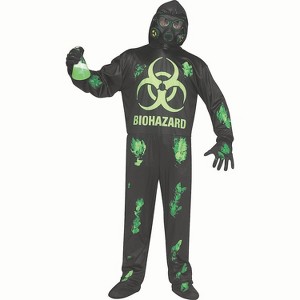 Fun World Adult Light-Up Bio-Hazard Costume - Size One Size Fits Most - Black - 1 of 2