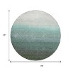 Pale Aqua And Gray Ombre Washable Indoor Outdoor Area Rug - 3 of 4