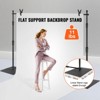 VEVOR 10ftx10ft Pipe and Drape Kit,Heavy Duty Backdrop Stand with Carbon Steel Base,Adjustable Backdrop Support with 6Clamps and A Carry Bag,Black - 3 of 4