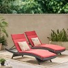 GDFStudio Olivia Rattan Adjustable Gray Chaise Lounges with Cushion(Set of 2) - 2 of 4