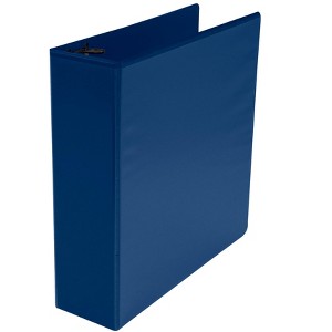 School Smart Round Ring View Binder, Polypropylene, 3 Inches, Blue - 1 of 4