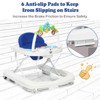 Infans 2-in-1 Foldable Baby Walker w/ Adjustable Heights & Detachable Toy Tray Blue - 3 of 4