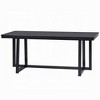 Royal Hampton Dining Table, 71 Inch Rectangular Top, Trestle Legs, Modern Black - 4 of 4