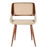 Armen Living,Panda Mid-Century Dining Chair in Walnut Finish and Brown Fabric - 2 of 4