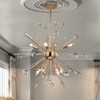 LLHZSY Gold Sputnik Chandelier 26 4/5" Wide Modern Glam Crystal and Metal 8-Lights Fixture for Dining Room House Foyer Kitchen Island Bedroom - 2 of 4