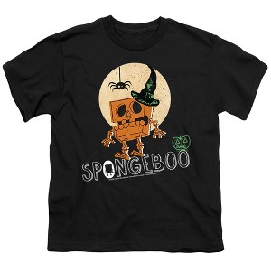 Boys' Spongebob Squarepants Halloween Spongeboo Skeleton T-Shirt - 1 of 4