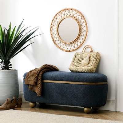 CAVINAS Storage Ottoman Bench, Upholstered End of Bed Ottoman Bench with Storage and Seating, Large Blanket Storage Bench