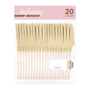 Infinity Modern Design Disposable Plastic Flatware Set – 40-Piece Elegant Cutlery for Parties and Events - 1 of 3