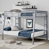Whisen Metal Bunk Bed with Ladder and Guardrails - 2 of 4