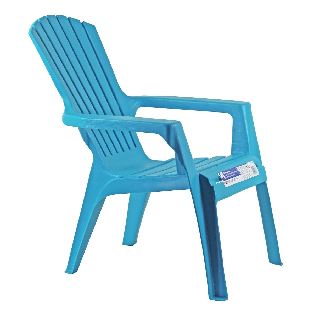 Adams Resin Child-Sized Outdoor Adirondack Stacking Chair, Pool Blue (50lb Capacity)