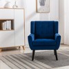 Armchair, Living Room Chairs With Curved Back, Velvet Cushion, 250 Lbs Weight Capacity Ergonomics Chair,abstract,gray,29.5in,2.46ft - 3 of 4