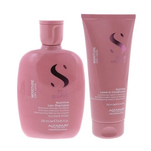 Alfaparf Semi Di Lino Moisture Nutritive Low Shampoo, 8.45 oz & Alfaparf Semi Di Lino Moisture Nutritive Leave-In Conditioner, 6.76 oz DUO - 1 of 4