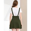 Allegra K Women's Casual Overall Dress Strap Button Front Suspender Skirt - 4 of 4