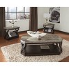 Set of 3 Radilyn Occasional Table Sets Gray/Brown - Signature Design by Ashley: Faux Marble, Magazine Shelf - 2 of 3