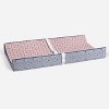 Bacati - Olivia Printed Dot/Cross Coral/Navy Quilted Changing Pad Cover - 4 of 4