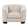 Velvet Upholstered Accent Sofa with Thick Removable Seat Cushion - 4 of 4