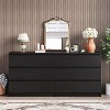 Angel Sar 59" Modern 6 Drawer Dresser, Handleless Black Wood Dresser with Spacious Tabletop, Smooth Glide Drawers for Bedroom - 2 of 4