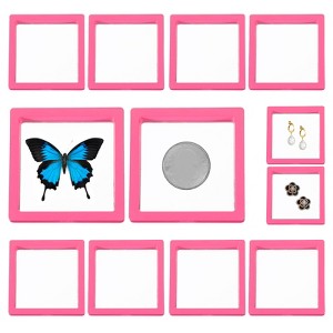 Unique Bargains Transparent PE 3D Floating Display Stand Holder Jewelry Storage Box 12 Pcs - 1 of 3