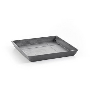 Ecopots Square Plastic Modern In/Outdoor Planter Flower Pot Saucer - 1 of 3
