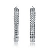 Guili Sterling Silver CZ Braided Hoop Earrings, An Elegant and Stylish Design That Adds a Classic Yet Modern Touch to Your Everyday Jewelry Style - 2 of 2