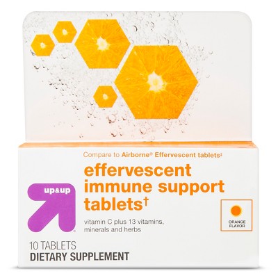 Immune Support Effervescent Tablets - Orange Flavor - 10ct - up & up™