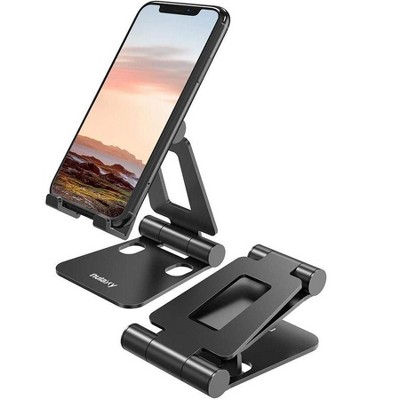 Fully Foldable, Adjustable Desktop Phone Holder Cradle Dock Compatible with Phone 11 Pro Xs Xs Max Black
