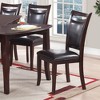 Simple Relax Set of 2 Faux Leather Upholstered Dining Chairs in Dark Espresso - 2 of 4