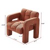 31.10" Boucle Upholstered Accent Chair, Modern Wood Frame Armchair - Maison Boucle - 3 of 4