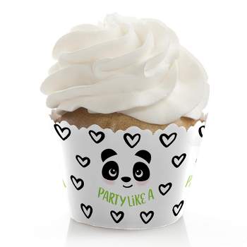 Big Dot of Happiness Party Like a Panda Bear - Baby Shower or Birthday Party Decorations - Party Cupcake Wrappers - Set of 12