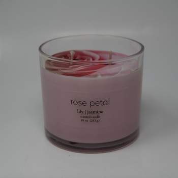 10oz Glass Jar 2-Wick Rose Petal Candle - Room Essentials™