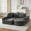 KWPZQEB 99'' Modular Sofa Couches, L-Shape Boneless Couch with Chaise, 3 Seat Sofa Chenille Sectional Couches for Living Room - 4 of 4