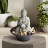 John Timberland Zen Buddha Indoor Tabletop Water Fountain with Light LED 10" High Sitting for Table Desk Office Relaxation - 2 of 4