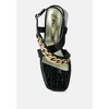 Frecklin Metal Chain Block Heel Sandals - 4 of 4