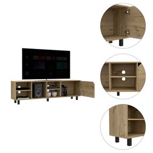 Open Shelves Mobile TV Stand for TVs up to 70", Modern Design - Boahaus - 1 of 4