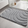 Unique Bargains 2Pcs Non-Slip Extra Thick Microfiber Soft Plush Bath Mats - 2 of 4