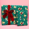 Big Dot of Happiness Christmas Pets Wrapping Paper, Cats & Dogs Holiday Gift Wrap Roll, Cute Winter Pets Christmas Gift Paper, 24 in x 7 feet, 1 Roll - 2 of 4